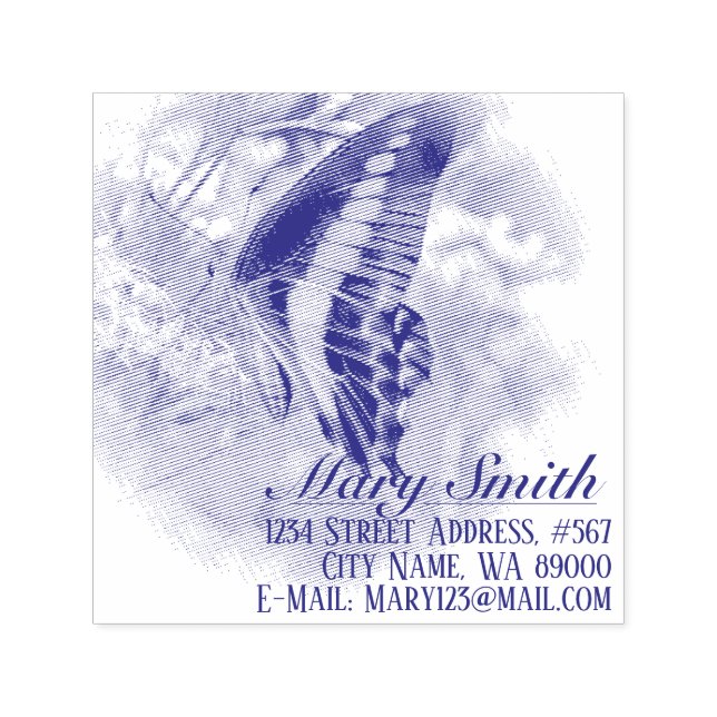 Common Bluebottle Självfärgande Stämpel (Design)