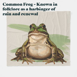 Common British Frog | Goblincore Nature Art Fleecefilt