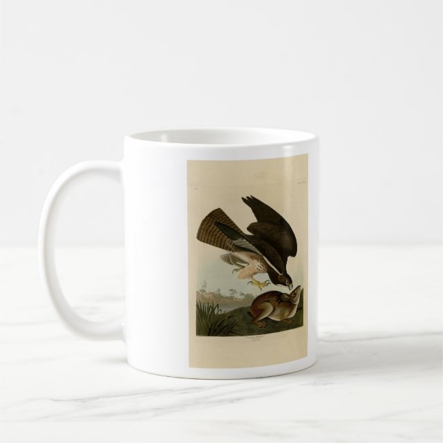 Common Buzzard - från Audubon's Birds of America Kaffemugg (Vänster)