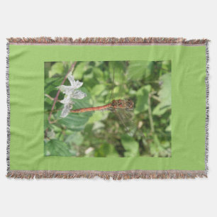 Common Darter Dragonfly Throw Blanket Filt