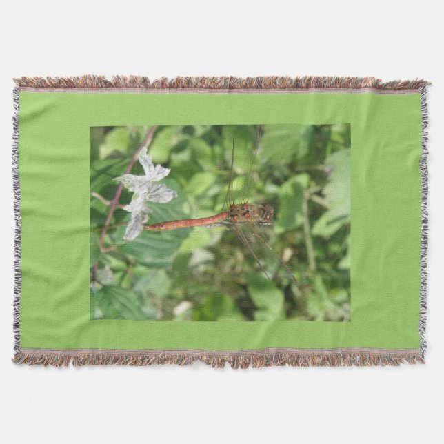 Common Darter Dragonfly Throw Blanket Filt (Framsidan)