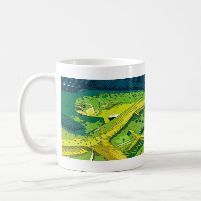 Common Dolphinfish Graphic Kaffemugg (Vänster)