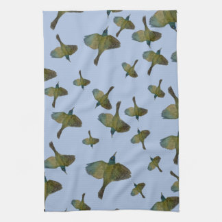 Common Grackle Grönt Blue Bird Flock Kitchen Towel Kökshandduk