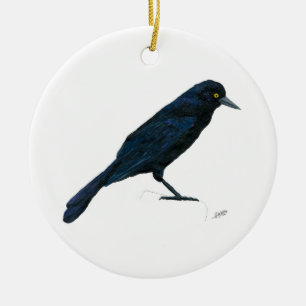 Common Grackle Julgransprydnad Keramik
