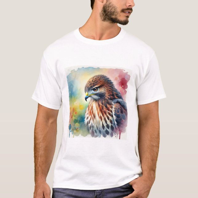 Common Hawk 230824AREF120 - Watercolor T Shirt (Framsida)