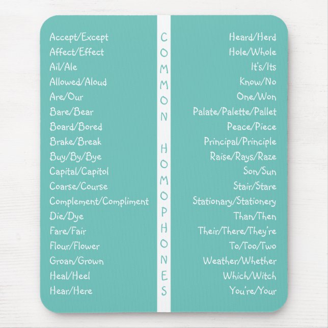 Common Homophones English Stavelling Reference Gui Musmatta (Framsidan)