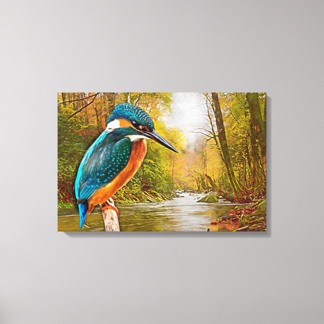 Common Kingfisher Canvastryck (Framsida)