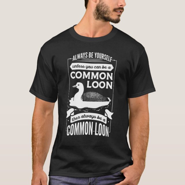 Common Loon Bird Anka Cute T Shirt (Framsida)