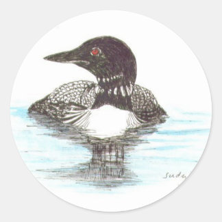 Common Loon Runt Klistermärke