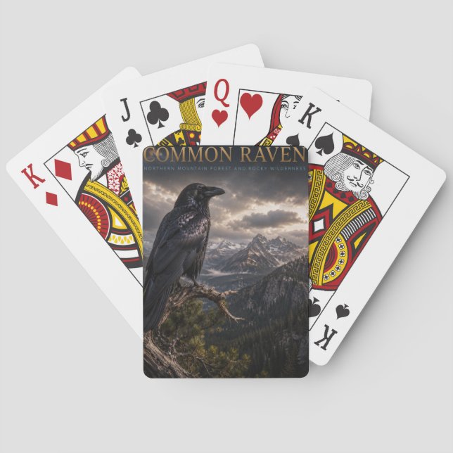 Common Raven Mountain Wilderness DJUR Poker Casinokort (Baksidan)