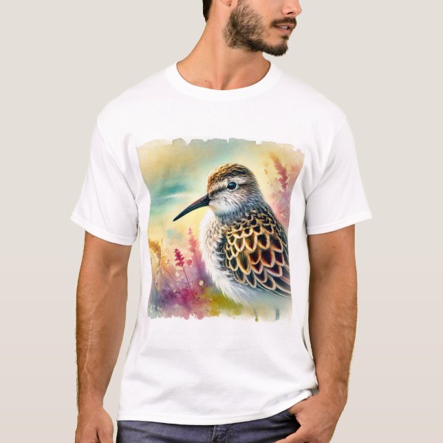 Common Sandpiper 160724AREF232 - Watercolor T Shirt (Framsida)
