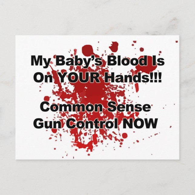 Common Sense Gun Control Now Vykort (Framsida)