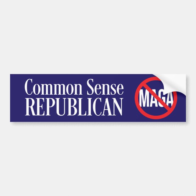 Common Sense Republican/NO MAGA Bildekal (Framsidan)