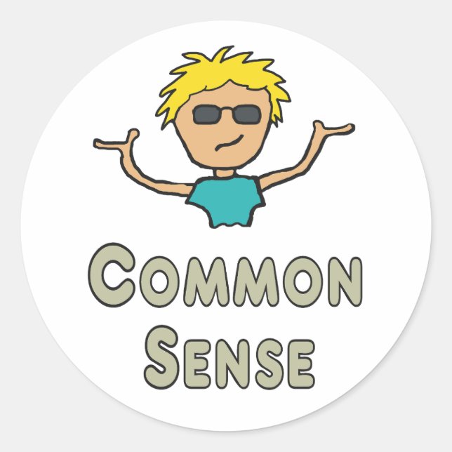 Common Sense Runt Klistermärke (Framsida)