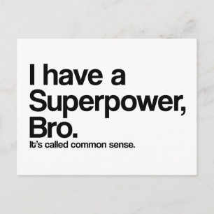 Common Sense Superpower Vykort