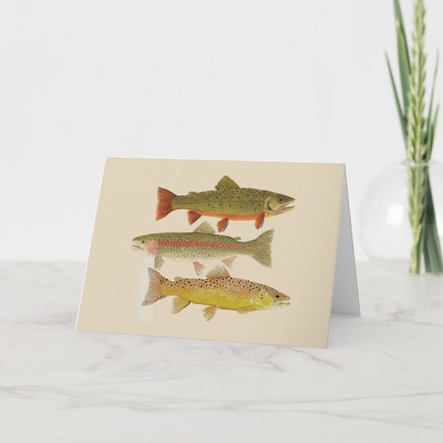 Common Trout Greetings Card Kort (Framsida)