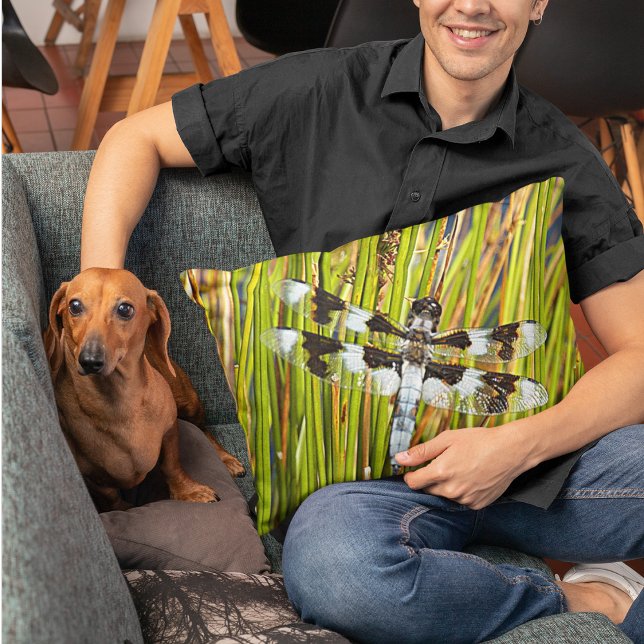 Common Whitetail Skimmer Dragonfly Photo Prydnadskudde (In Situ)