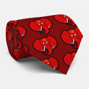 Communelephant röd elefant slips