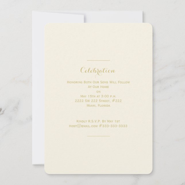 Communion and Confirmation Chalice Inbjudningar (Baksida)