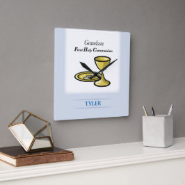 Communion Body och Blood Grandson Fyrkantig Klocka