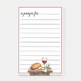 Communion Bread and Wine War Room Prayer Post-it Block