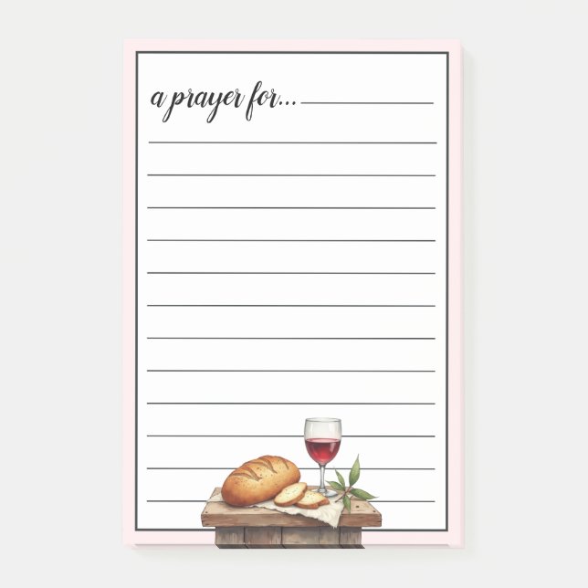 Communion Bread and Wine War Room Prayer Post-it Block (Framsida)