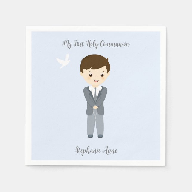 Communion Dove Boy Pappersservett (Framsidan)