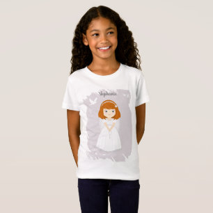 Communion Dove Rödhårig Girl Girl T Shirt