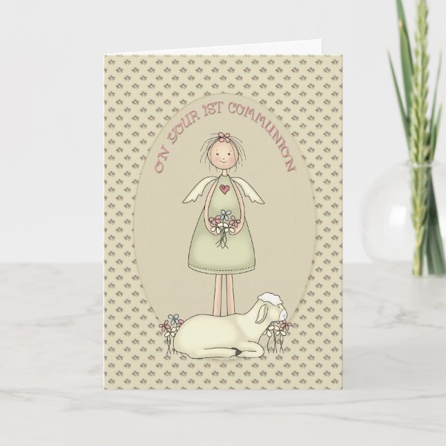Communion Girl Angel Kort (Framsida)