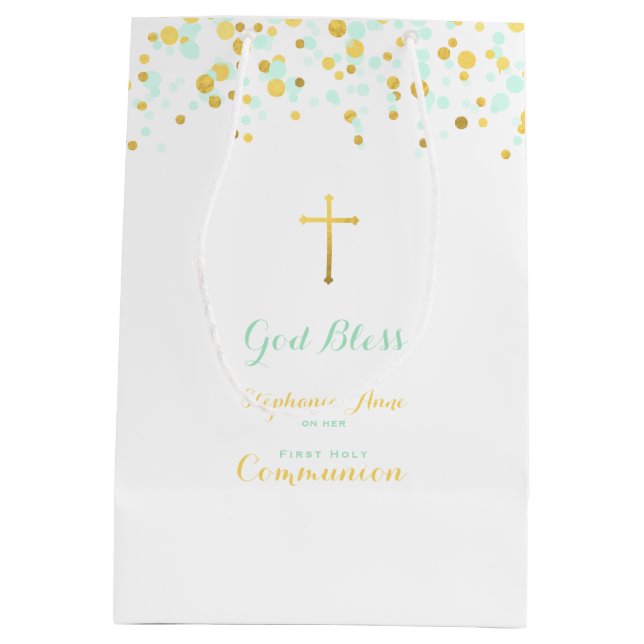 Communion Mint och Guld Confetti (Baksidan)