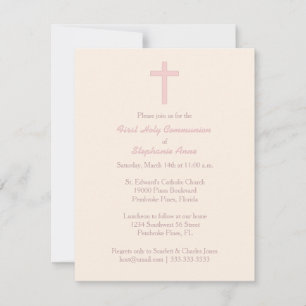 Communion Pastel Rosa Kor Inbjudningar