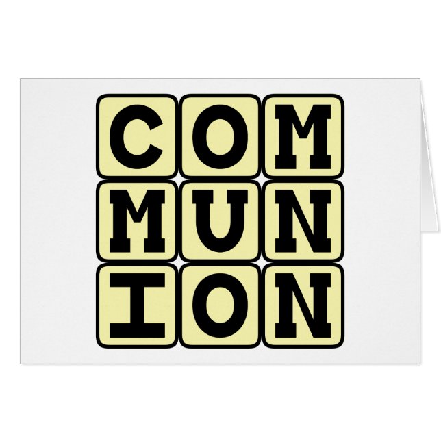 Communion, Religiösa Sacrament Hälsningskort (Framsidan Horizontal)