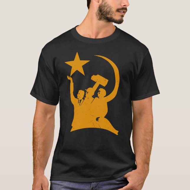 Communism Soviet WW2 Propaganda T Shirt (Framsida)