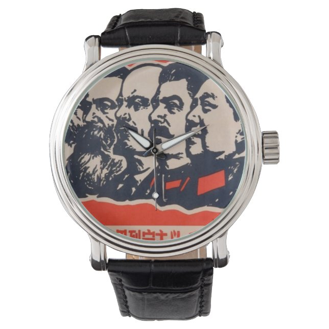 Communist Heads Propaganda Chairman Mao Stalin Armbandsur (Framsida)