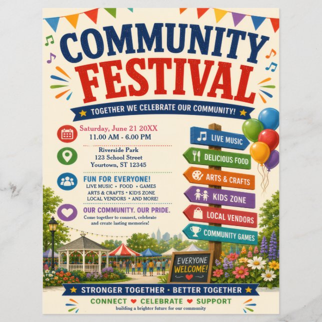 Community Festival Flyer (Framsidan)