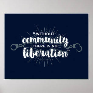 Community Liberation 11x14 Mörk Skriv ut Poster