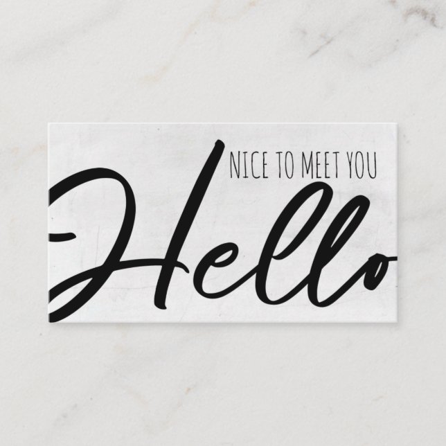 Community Manager / Nice to meet you / Hello Visitkort (Framsida)