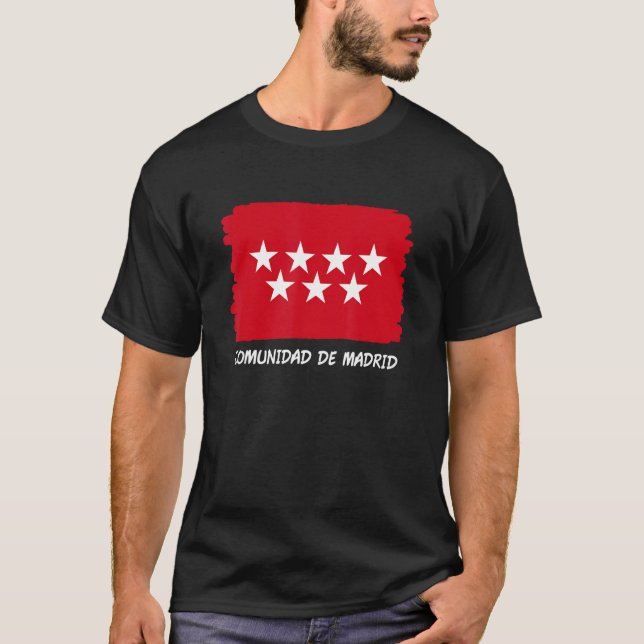 Community of Madrid Flag T Shirt (Framsida)