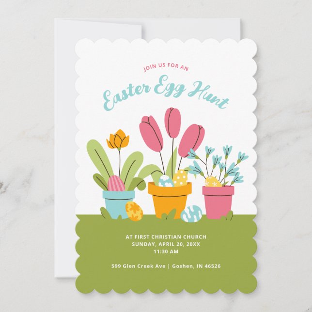 Community-Påskägget Hunt Inbjudningar (Framsida)
