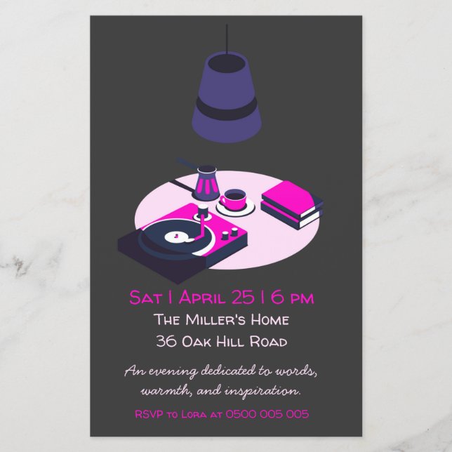 Community Reading Club Invitation Flygblad (Framsidan)