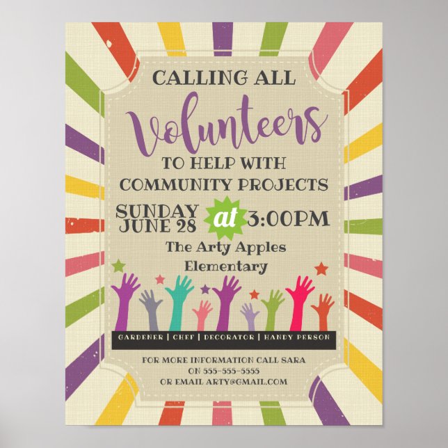 community-volontärflygare, evenemangsflygare poster (Framsidan)