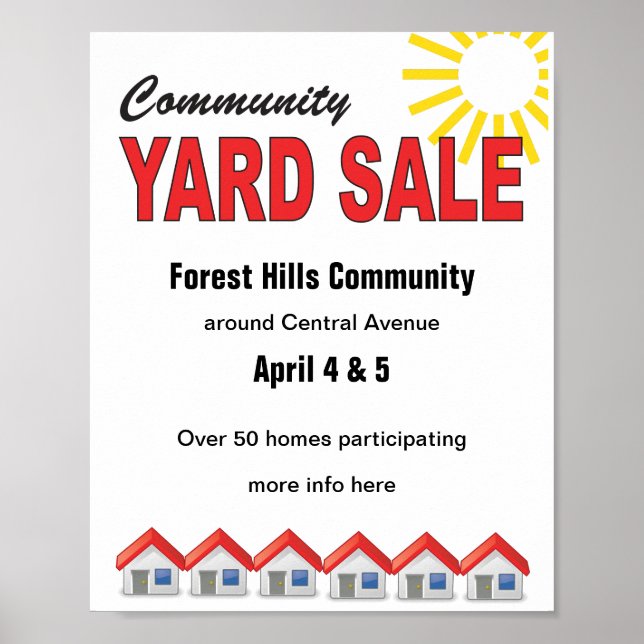 Community Yard Sale poster (Framsidan)