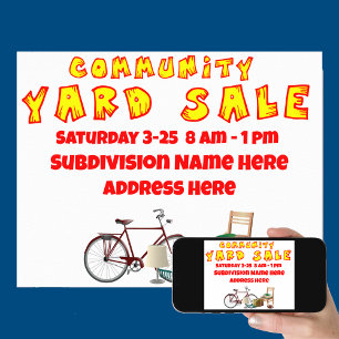 Community-Yard Sale Poster Stil Flyer