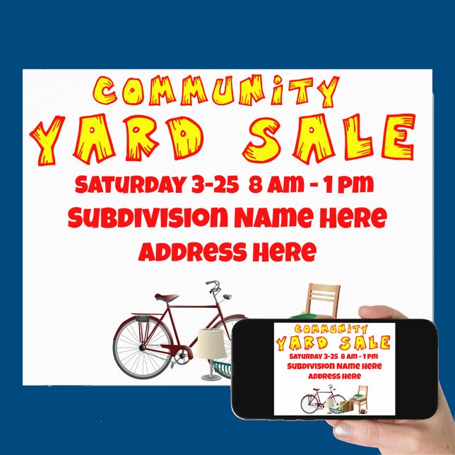 Community-Yard Sale Poster Stil Flyer (Skapare uppladdad)
