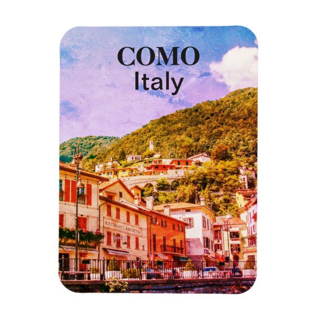 Como i Italien Souvenir Magnet (Vertikal)