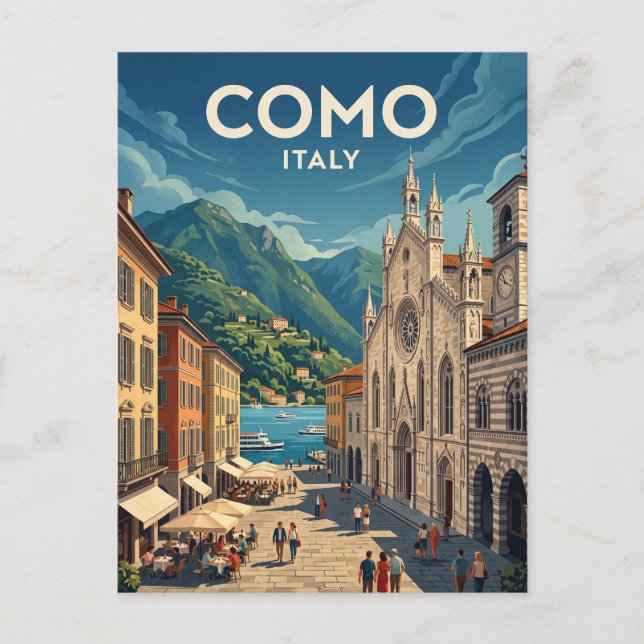 Como-katedralen Italien Vykort (Framsida)