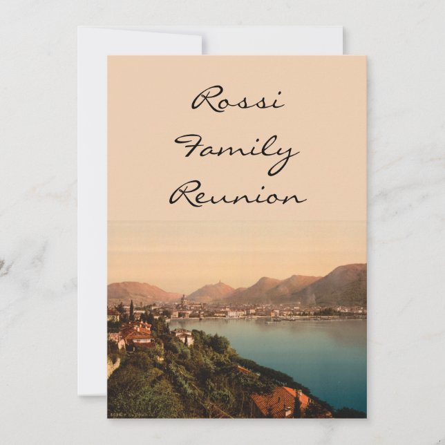 Como mig, sjö Como, Lombardy, italien Inbjudningar (Framsida)