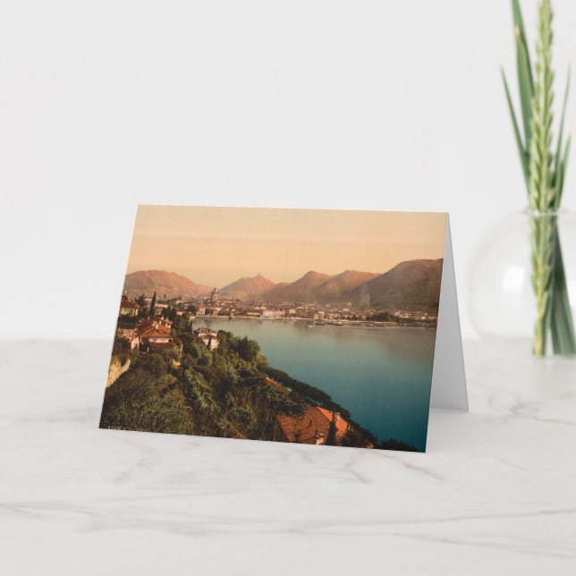Como mig, sjö Como, Lombardy, italien Kort (Framsida)