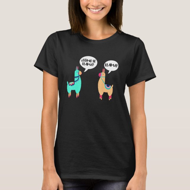 Como Se Llama Alpaca som säger Lama Costume T Shirt (Framsida)