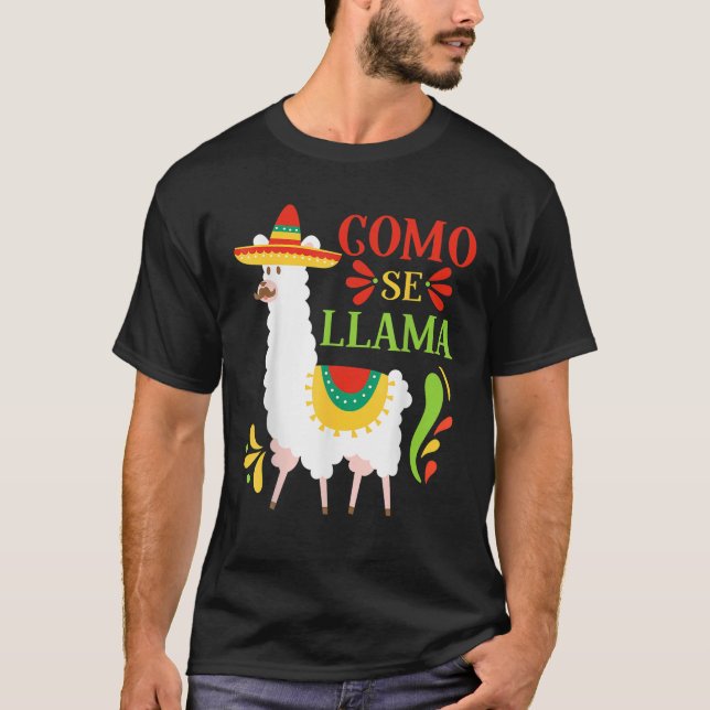Como Se Llama Animal Funny Mexican Cinco De Mayo 2 T Shirt (Framsida)